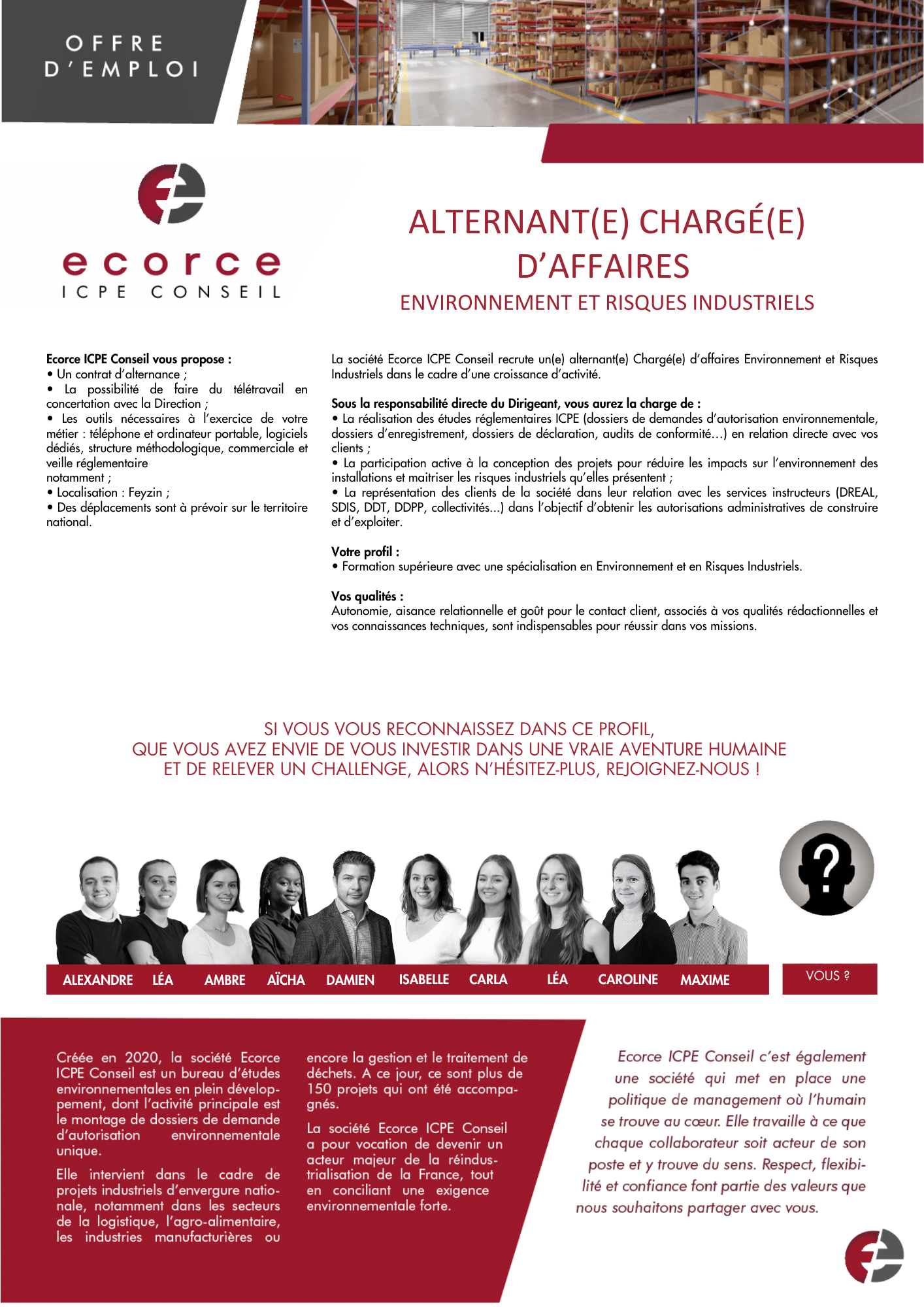 Copie de 2024 02 - Gabarit - Offre d'emploi